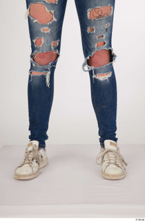  Olivia Sparkle blue jeans with holes calf casual dressed white sneakers 0001.jpg